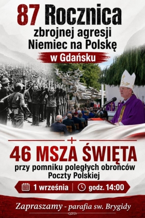 Msza św. za Obrońców Poczty Polskiej w Gdańsku 