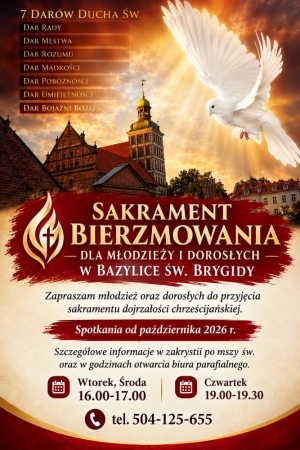 SAKRAMENT BIERZMOWANIA DLA MŁODZIEŻY I DOROSŁYCH